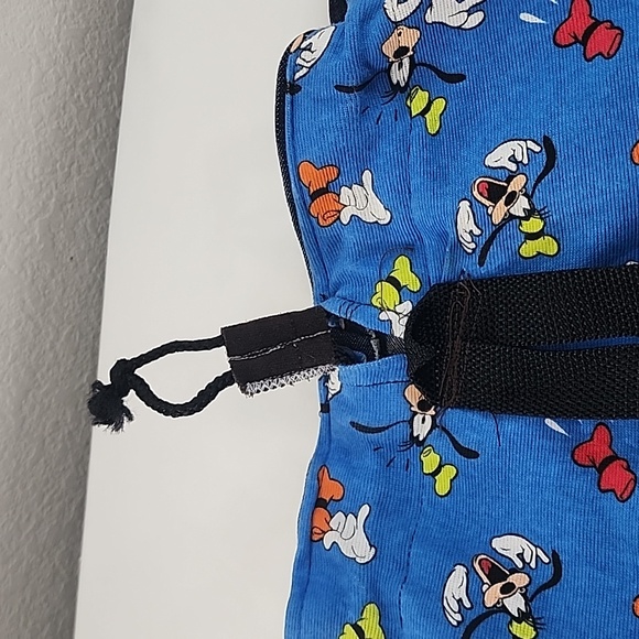 Handmade Hand Crafted Fabric Large Disney Goofy Drawstring  Backpack - Picture 8 of 16